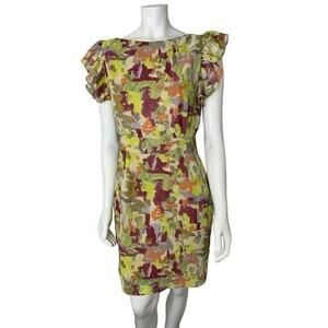 James Coviello New York Medium Zip up side Boatneck Bright watercolor pattern